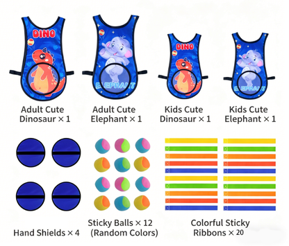 Children Dodgeball Sticky Ball Costume Game Set Parent-Child Indoor and Outdoor Sensory Training Kindergarten Tail-Pulling Toy
