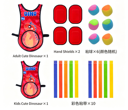 Children Dodgeball Sticky Ball Costume Game Set Parent-Child Indoor and Outdoor Sensory Training Kindergarten Tail-Pulling Toy
