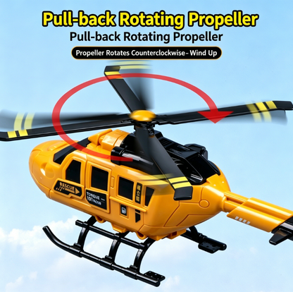 Airplane simulation model inertial rotating propeller rescue helicopter children's small toy educational toy